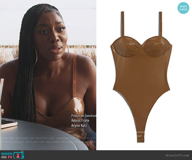 Latex Bodysuit by Ivy Park x Adidas worn by Wendy Osefo on The Real Housewives of Potomac