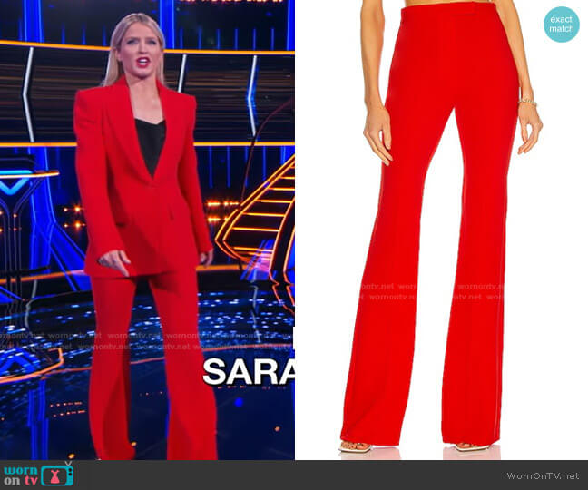 Rene Trousers by Alex Perry worn by Sara Haines on The Chase