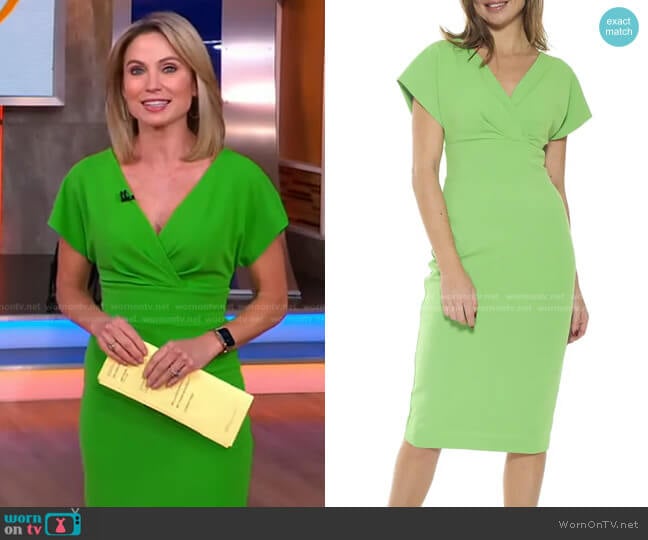 Naomi Dress by Alexia Admor worn by Amy Robach on Good Morning America