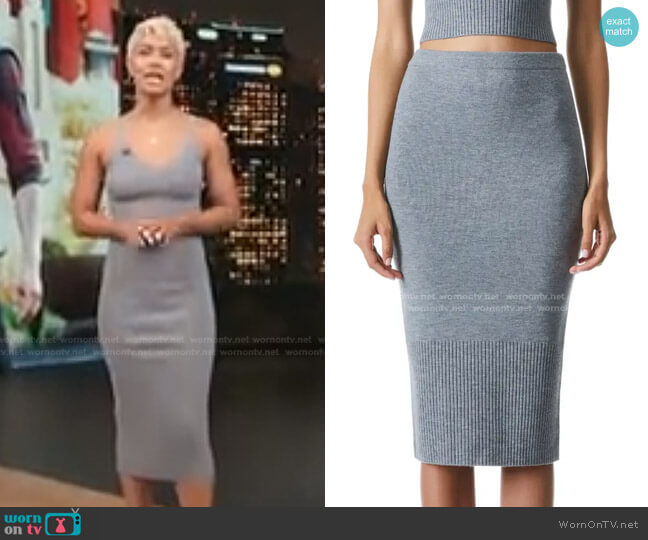 Leo Knit Pencil Skirt by Alice + Olivia worn by Sibley Scoles on Access Hollywood