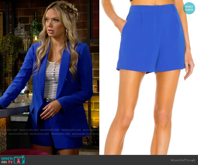 Amanda Uprichard Wallace Shorts worn by Abby Newman (Melissa Ordway) on The Young and the Restless