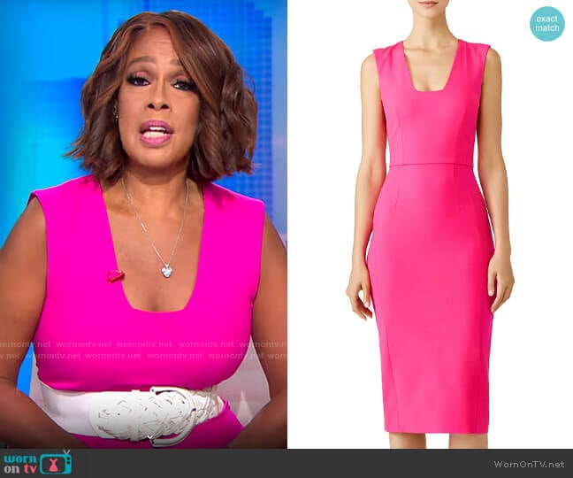 WornOnTV: Gayle King’s pink square neck dress on CBS This Morning ...