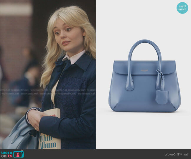 Small Hand-Finished Calfskin La Prima Bag by Giorgio Armani worn by Audrey Hope (Emily Alyn Lind) on Gossip Girl