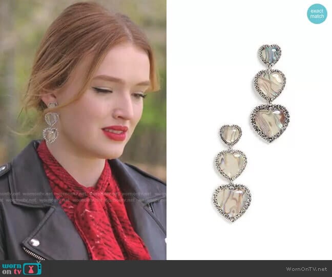 Tate Earrings by Dannijo worn by Kirby Anders (Maddison Brown) on Dynasty