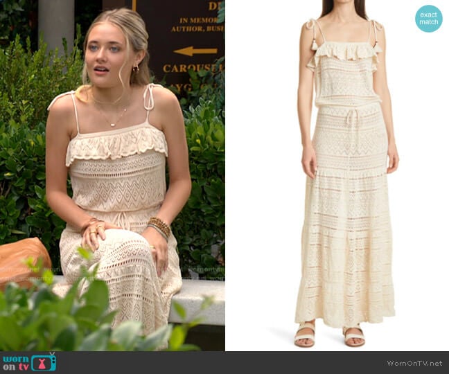 ba&sh Cal Dress worn by Faith Newman (Reylynn Caster) on The Young and the Restless