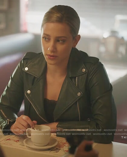 Betty’s green leather moto jacket on Riverdale