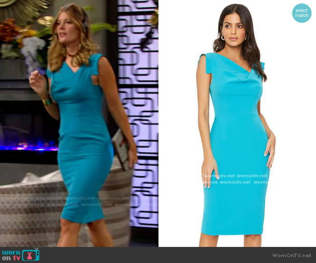 Black Halo Jackie O Dress in Cozumel worn by Phyllis Summers (Michelle Stafford) on The Young and the Restless