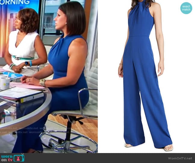 Black Halo Zana Jumpsuit worn by Dana Jacobson on CBS Mornings