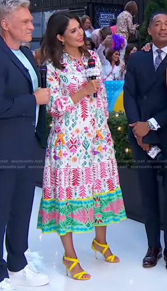 Cecilia's white floral shirtdress on Good Morning America