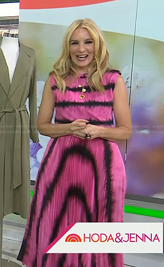 Chassie Post's pink tie dye top and skirt on Today