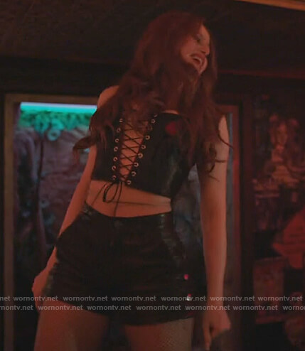 Cheryl’s black leather shorts on Riverdale