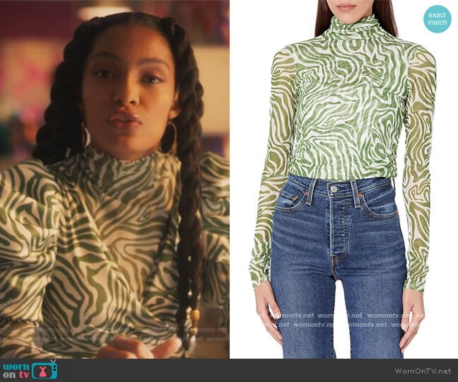 WornOnTV: Zoey’s green zebra stripe dress and top on Grown-ish | Yara ...