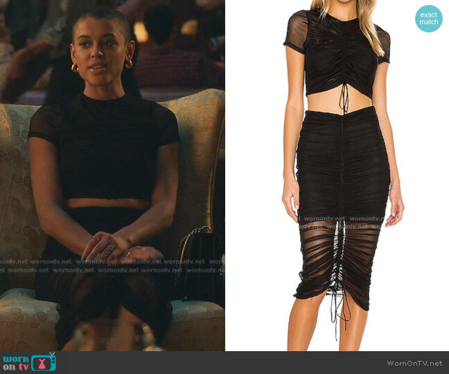 Arlen Top and Skirt by Cinq a Sept worn by Julien Calloway (Jordan Alexander) on Gossip Girl