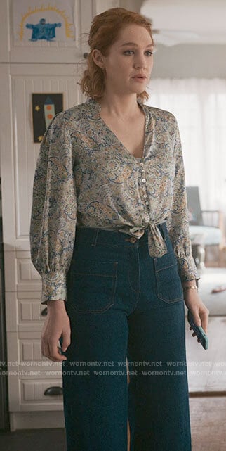 Corrine's cropped patch pocket jeans on The Republic of Sarah