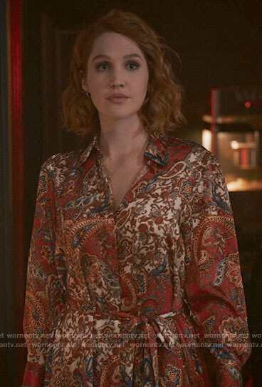 Corinne's paisley shirtdress on The Republic of Sarah