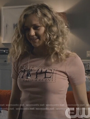 Courtney's pink Hope graphic tee on Stargirl