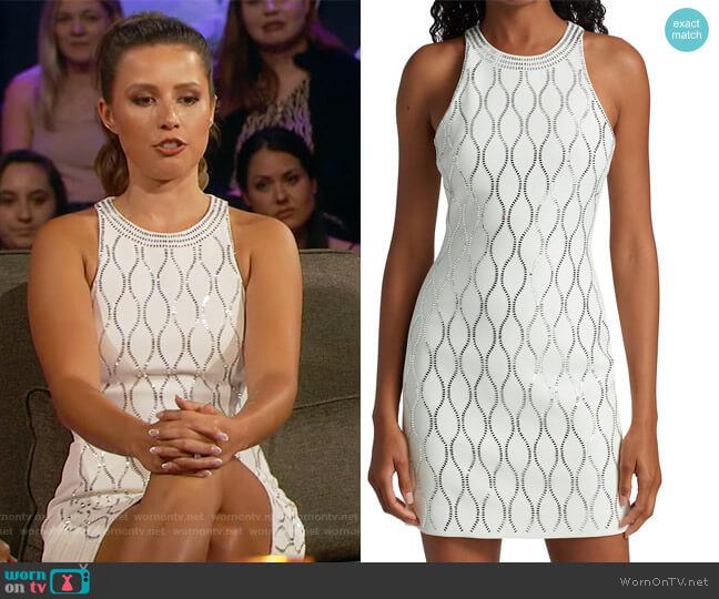 Tennis Net Crystal Embellished Mini Dress by David Koma worn by Katie Thurston on The Bachelorette