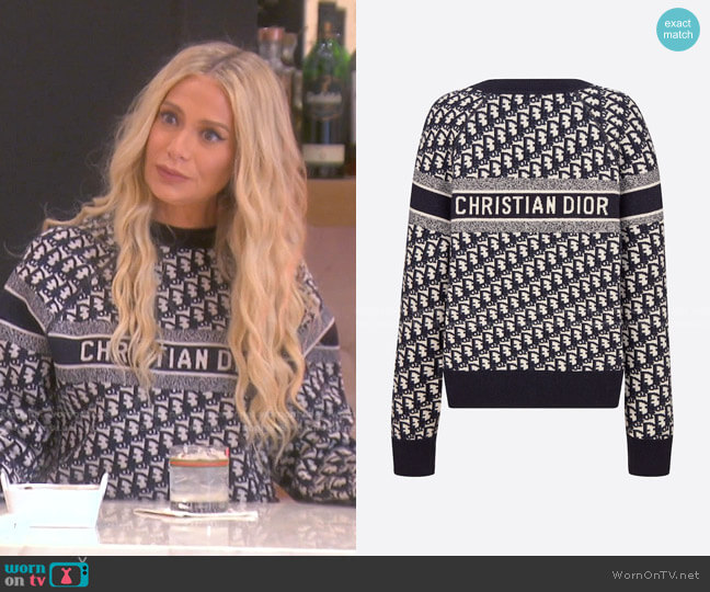 nog een keer brand belediging WornOnTV: Dorit's navy Christian Dior print sweater on The Real Housewives  of Beverly Hills | Dorit Kemsley | Clothes and Wardrobe from TV