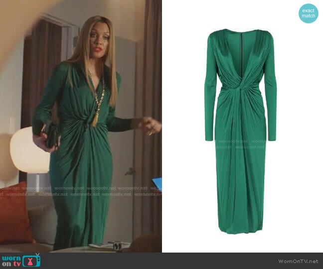 Long Sleeve Midi Dress by Dolce & Gabbana worn by Dominique Deveraux (Michael Michele) on Dynasty