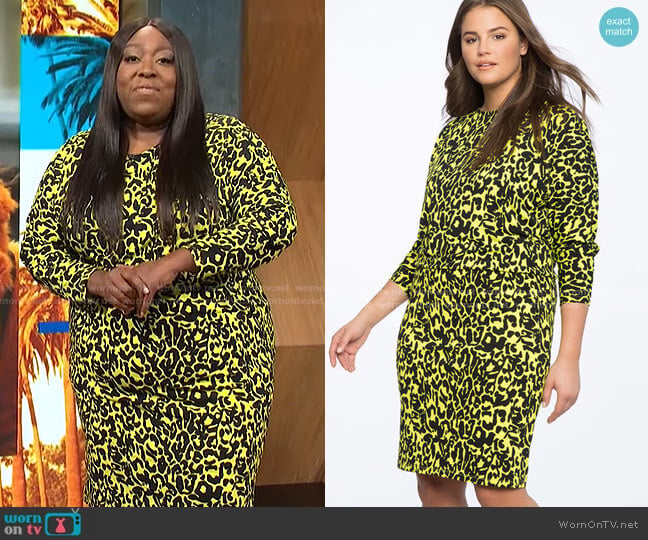 Dropped Waist Dolman Sleeve Dress by Eloquii worn by Loni Love on E! News