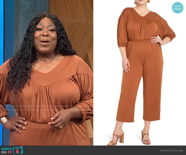 WornOnTV: Loni’s brown gathered jumpsuit on E! News Daily Pop | Loni ...