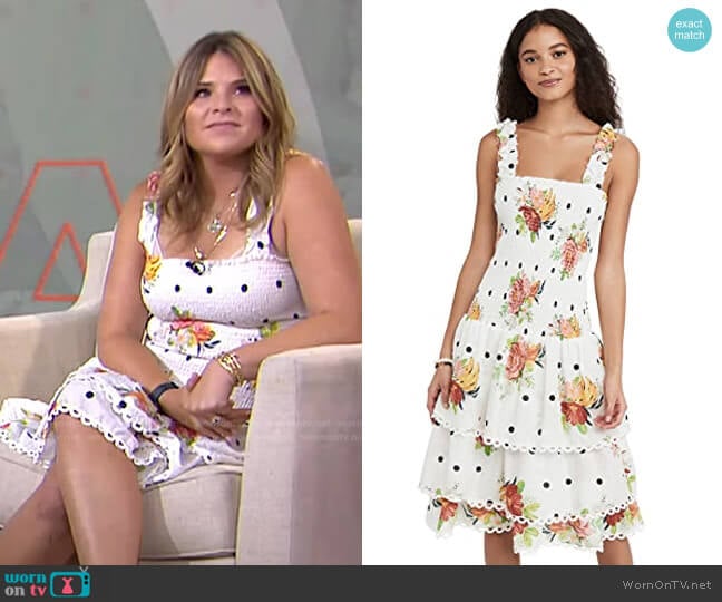 Nanaju Midi Dress by Farm Rio worn by Jenna Bush Hager on Today