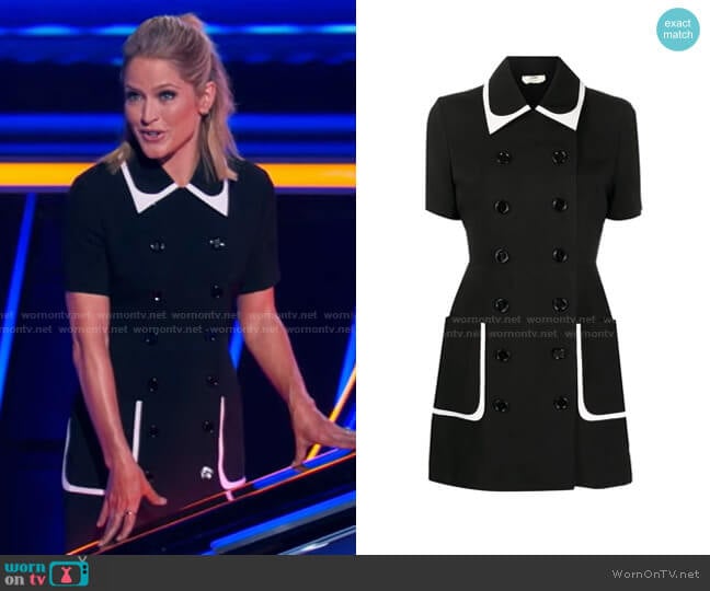 Double-Breasted Mini Dress by Fendi worn by Sara Haines on The Chase