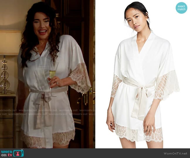 Flora Nikrooz Gabby Robe worn by Steffy Forrester (Jacqueline MacInnes Wood) on The Bold and the Beautiful