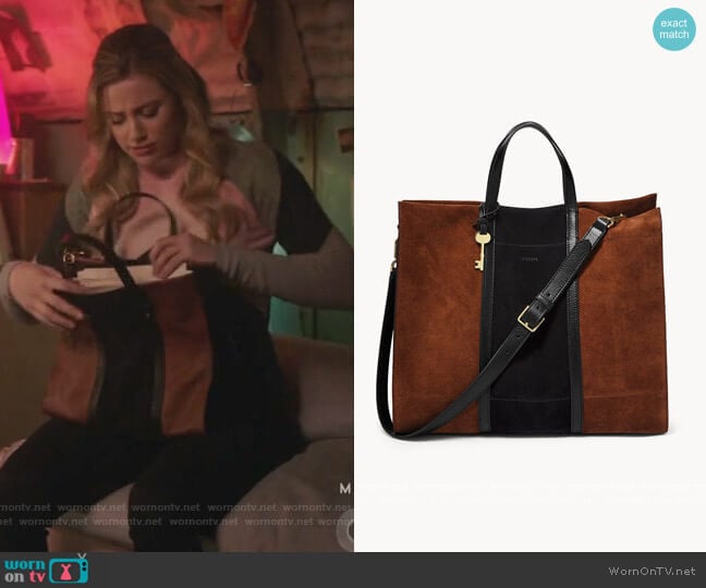 Carmen Large Tote by Fossil worn by Betty Cooper (Lili Reinhart) on Riverdale