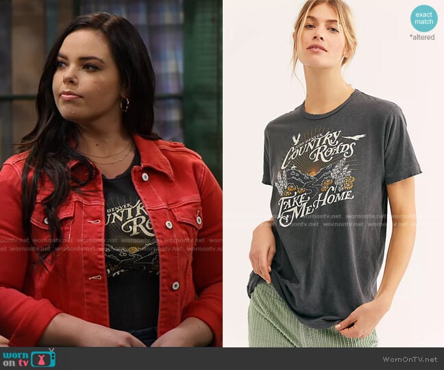 Country Roads Tee by Free People worn by Lou Hockhauser (Miranda May) on Bunkd