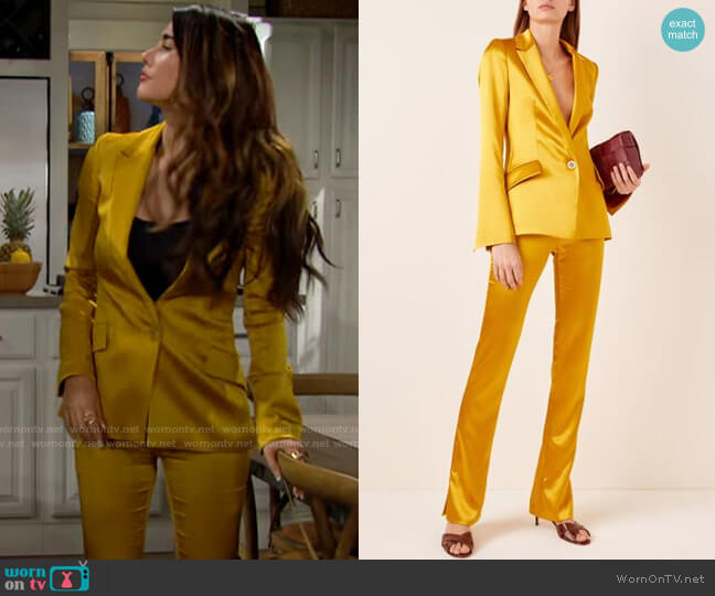 WornOnTV: Steffy’s yellow suit on The Bold and the Beautiful ...