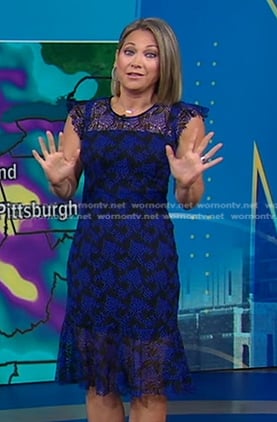 Ginger's blue lace dress on Good Morning America