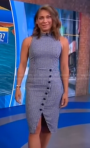 Ginger’s houndstooth sleeveless dress on Good Morning America