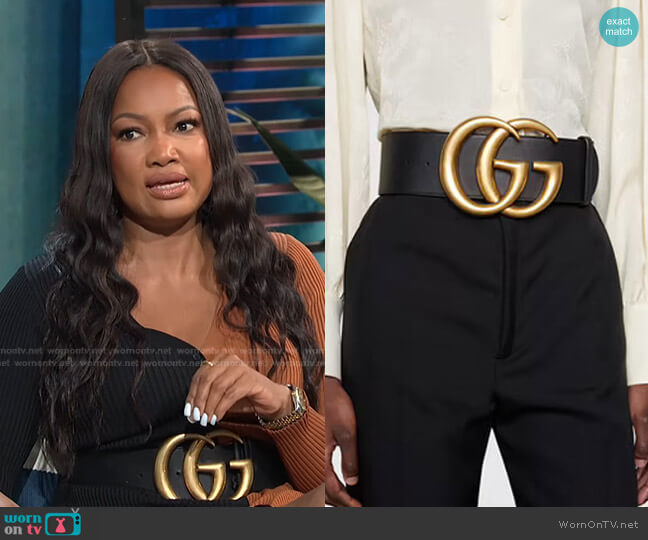 WornOnTV: Garcelle’s black and brown ribbed dress on E! News Daily Pop ...