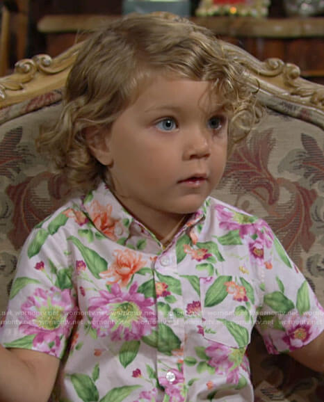 Harrison's floral shirt on The Young and the Restless