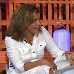 Hoda’s white shirtdress with striped belt on Today