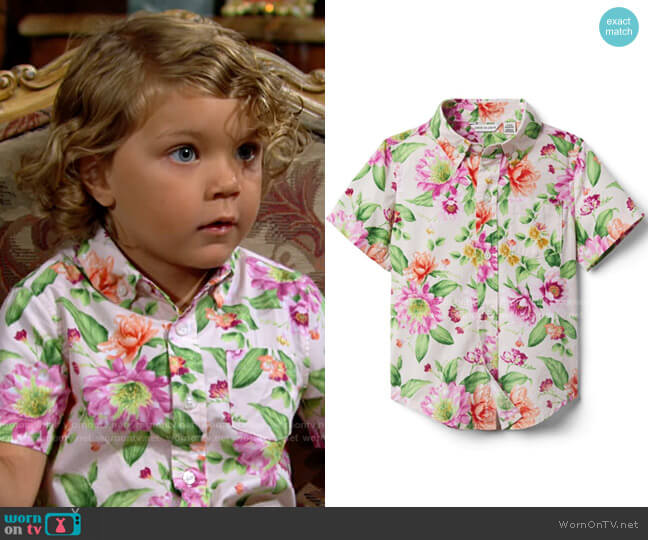 Janie & Jack Dahlia Shirt worn by Harrison Locke on The Young and the Restless