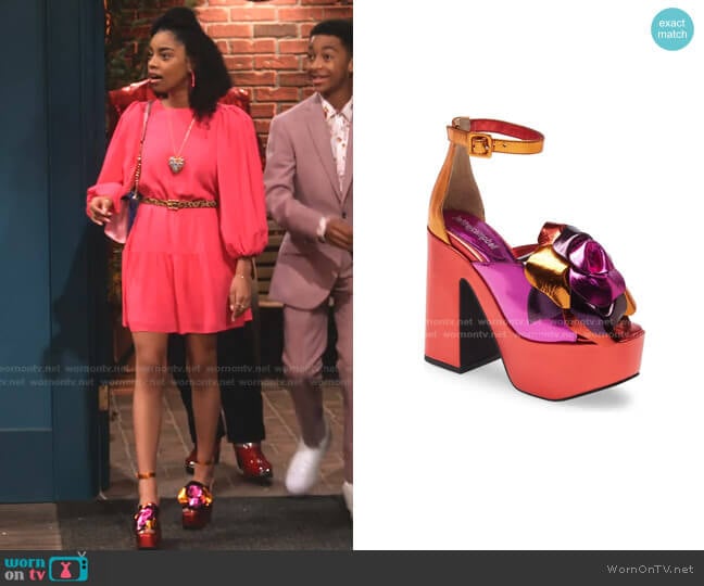 Candice Platform Sandal by Jeffrey Campbell worn by Jadah Marie on Family Reunion