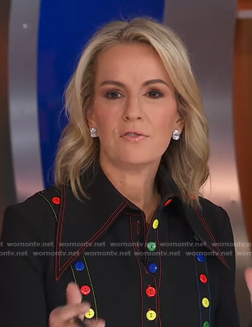 Jennifer’s black button-embellished shirt on Good Morning America