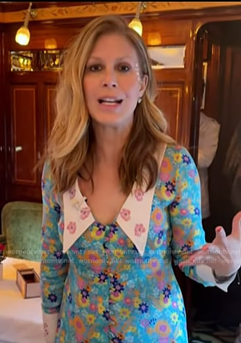 Jill's blue floral collared dress on Today