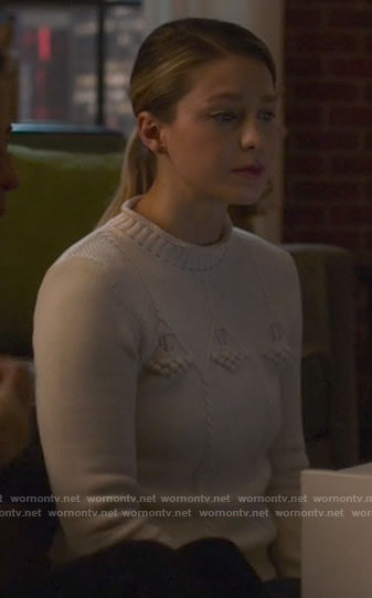 Kara's textured sweater on Supergirl