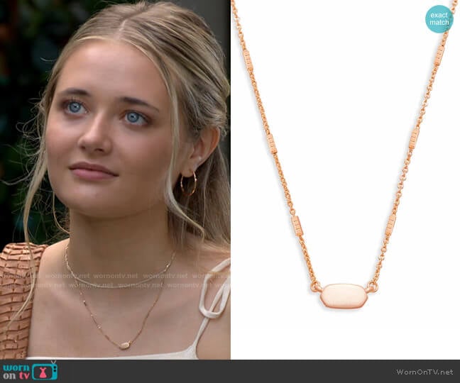 Kendra Scott Fern Necklace worn by Faith Newman (Reylynn Caster) on The Young and the Restless