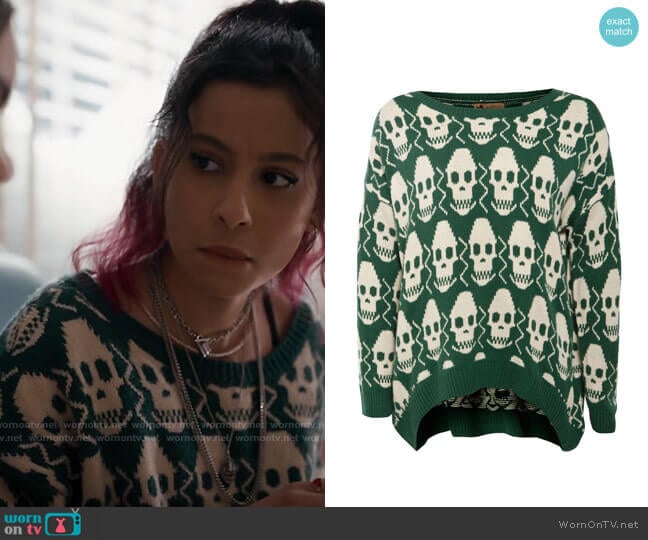 Katsumi Skull Sweater worn by Maya Jimenez (Izabella Alvarez) on The Republic of Sarah