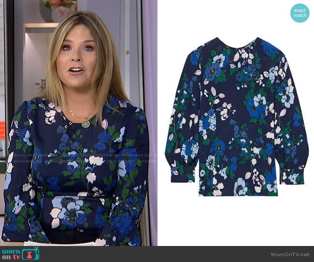 WornOnTV: Jenna’s blue floral top on Today | Jenna Bush Hager | Clothes ...