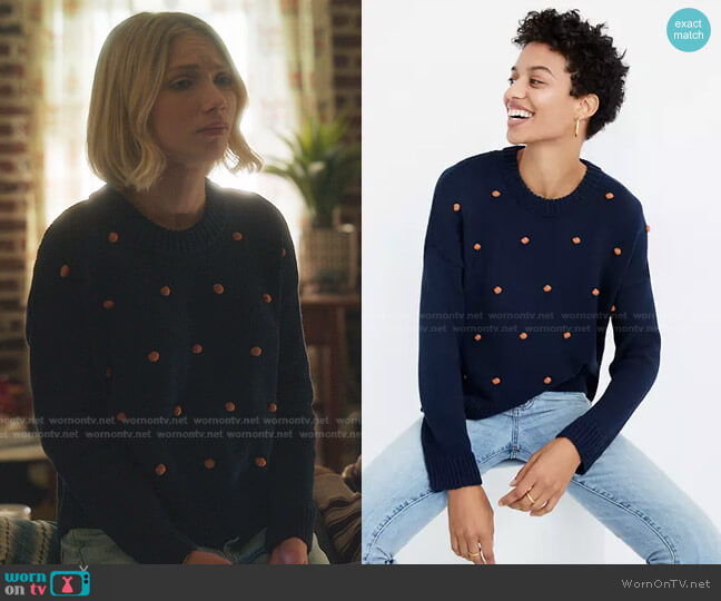 Wellesley Bobble Pullover Sweater by Madewell worn by Kate Keller (Tavi Gevinson) on Gossip Girl