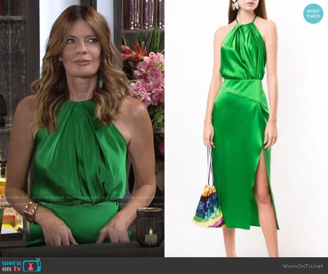 Michelle Mason Sleeveless Halterneck Dress worn by Phyllis Summers (Michelle Stafford) on The Young and the Restless