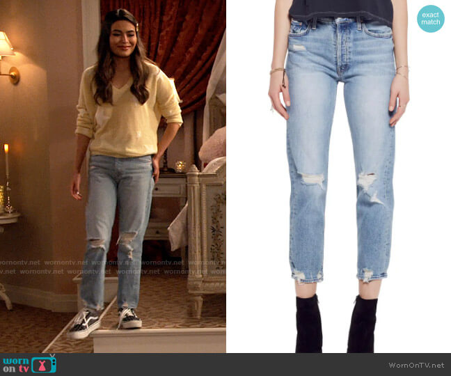 Negotiate Spokesman stand out WornOnTV: Carly's yellow star print sweater and distressed jeans on iCarly  | Miranda Cosgrove | Clothes and Wardrobe from TV
