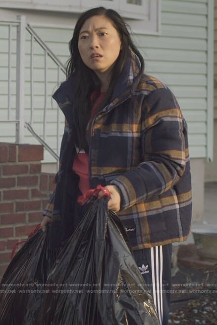 Nora’s plaid jacket on Awkwafina is Nora From Queens