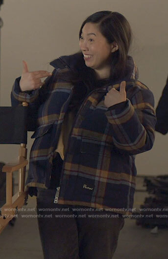 Nora’s plaid jacket on Awkwafina is Nora From Queens