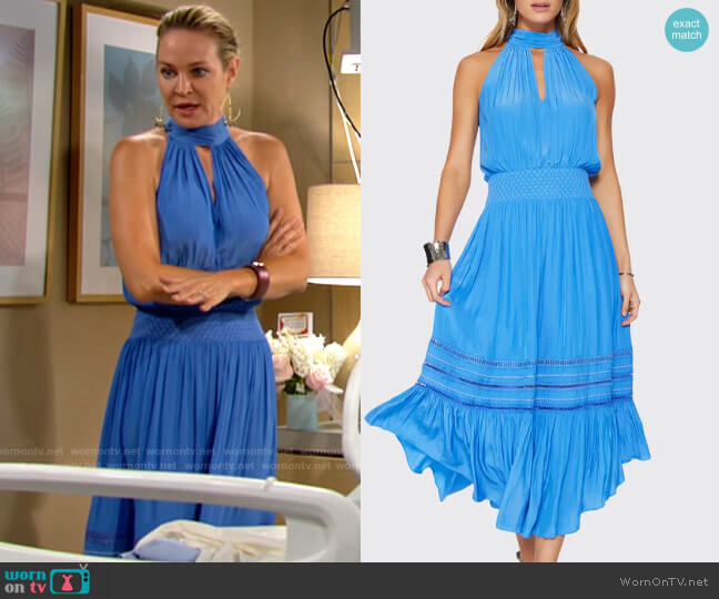 Ramy Brook Annette Dress worn by Sharon Newman (Sharon Case) on The Young and the Restless
